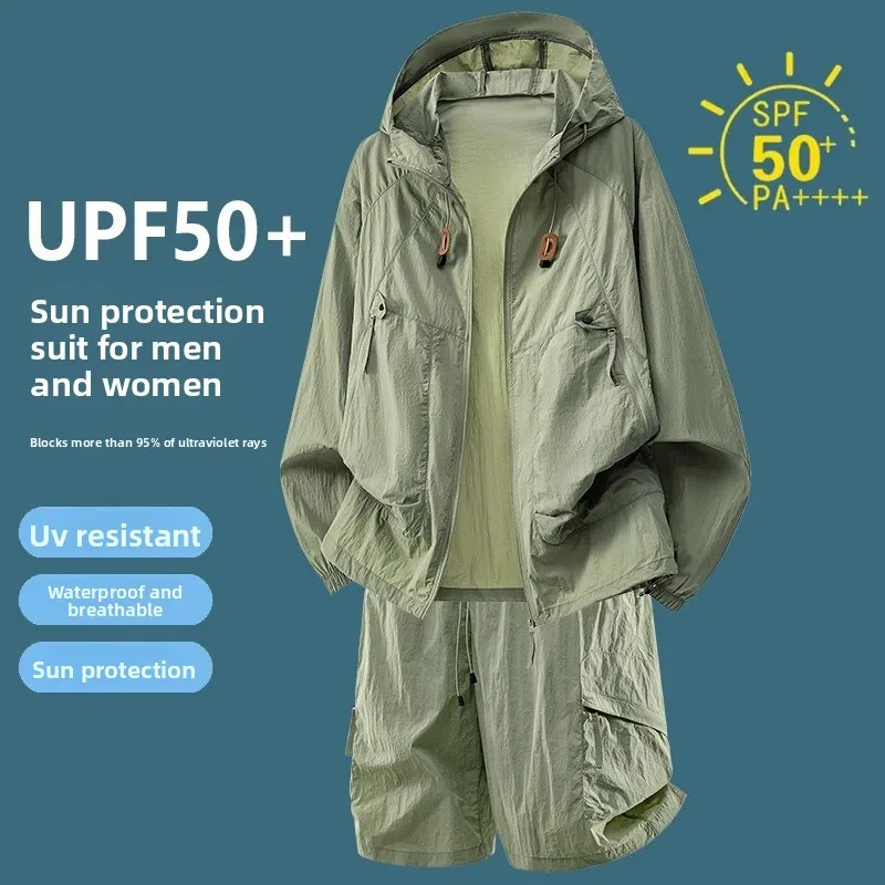 Outdoor Sport Jacket Men - Tuta Sportiva UPF50+ con Protezione Solare,