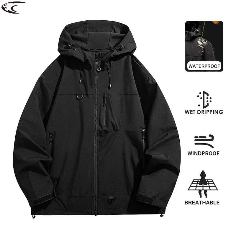 Outdoor Sport Jacket Men - LNGXO Giacca Unisex Impermeabile Antivento per